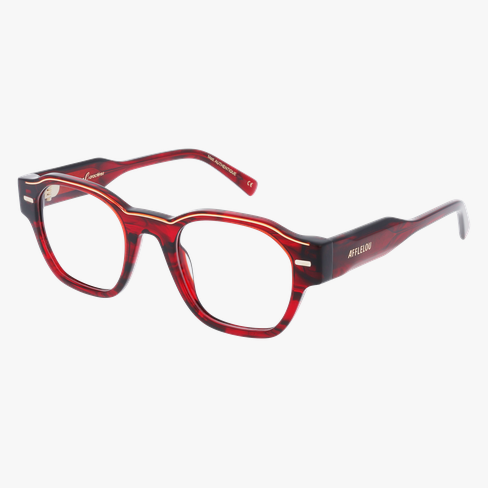 LUNETTES DE VUE CARACTERES FIL D'OR AUTHENTIQUE rouge