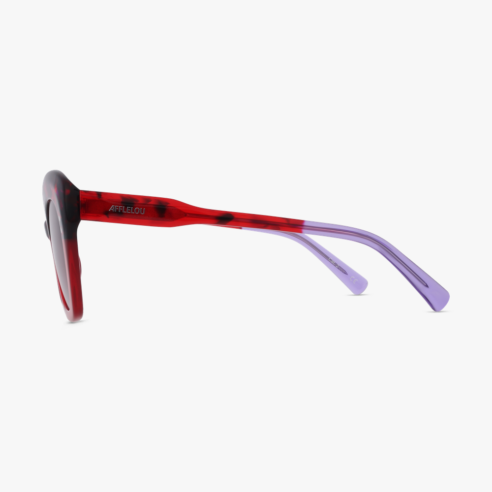 LUNETTES DE SOLEIL femme MALICIEUSE rouge - Vue de face