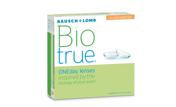 Lentilles de contact Biotrue Oneday pour Astigmates 90L - Vue de face