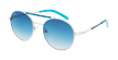 LUNETTES DE SOLEIL HEROS gris/turquoise - Vue de face