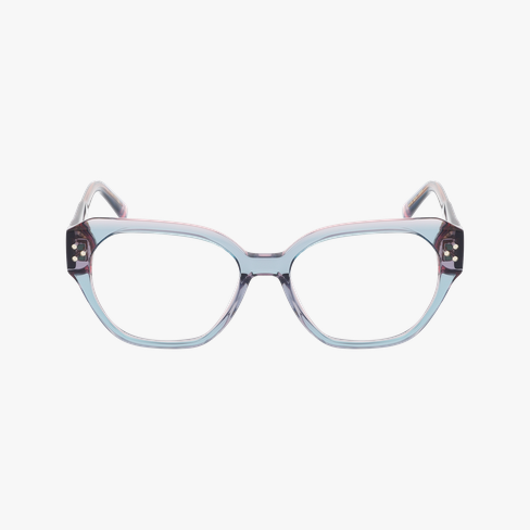Lunettes de vue femme CARACTÈRES RAFFINÉE bleu/violet Vue de face