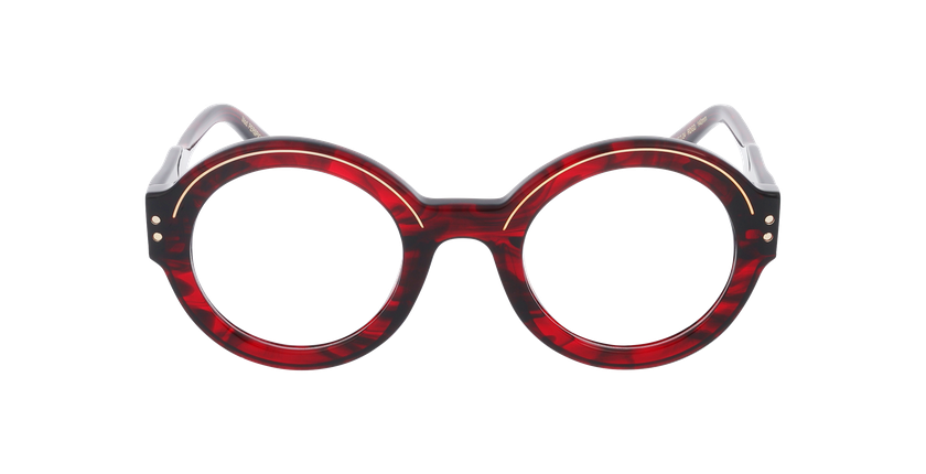 LUNETTES DE VUE CARACTERES FIL D'OR PERSPICACE rouge - Vue de face