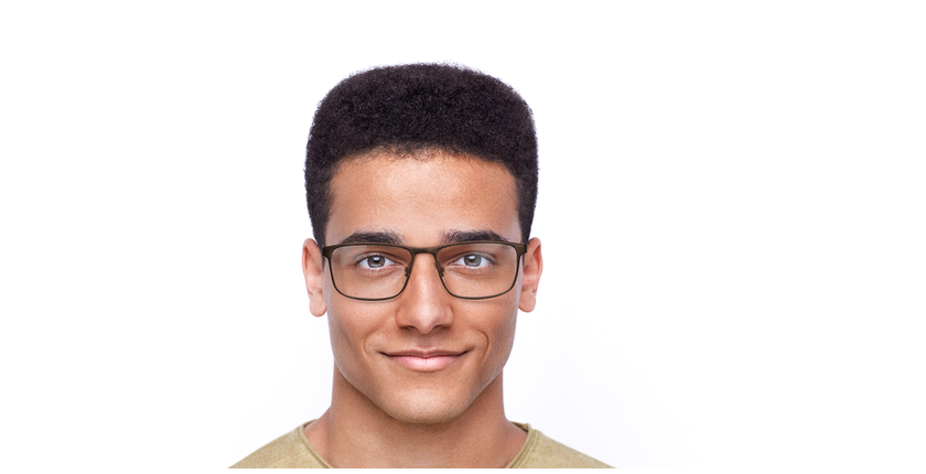 Óculos graduados homem Germain br (Tchin-Tchin +1€) castanho - Vista de frente