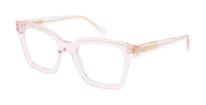 LUNETTES DE VUE femme CARACTERES FIL D'OR MYSTERIEUSE rose - Vue de face