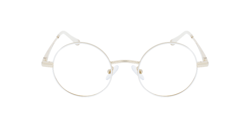 Óculos graduados MAGIC 96 WH branco/dourado - Vista de frente