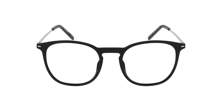 Óculos graduados homem UMBERTO BK (TCHIN-TCHIN +1€) preto/prateadoVista de frente