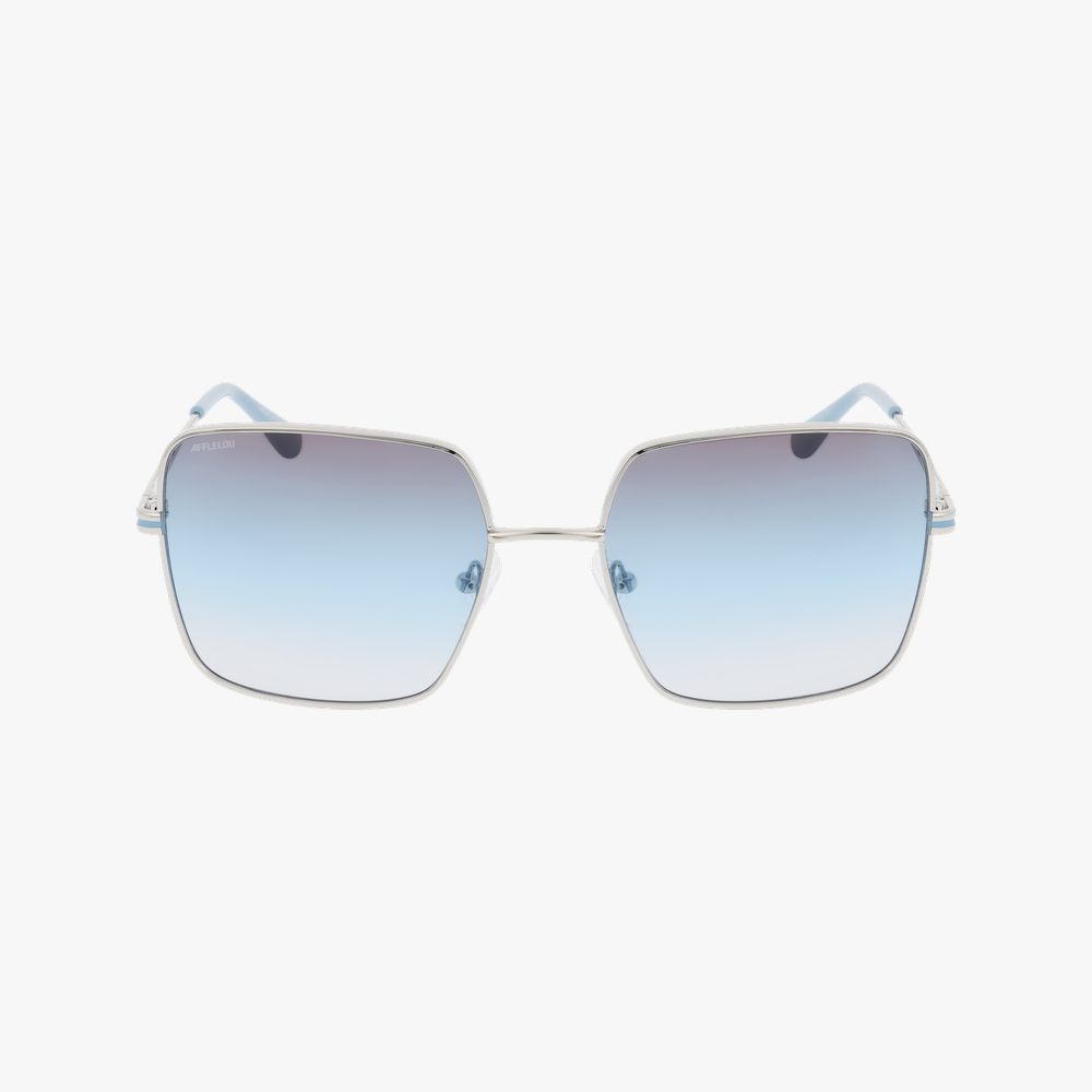 LUNETTES DE SOLEIL femme ESTELA argenté/bleu - Vue de face