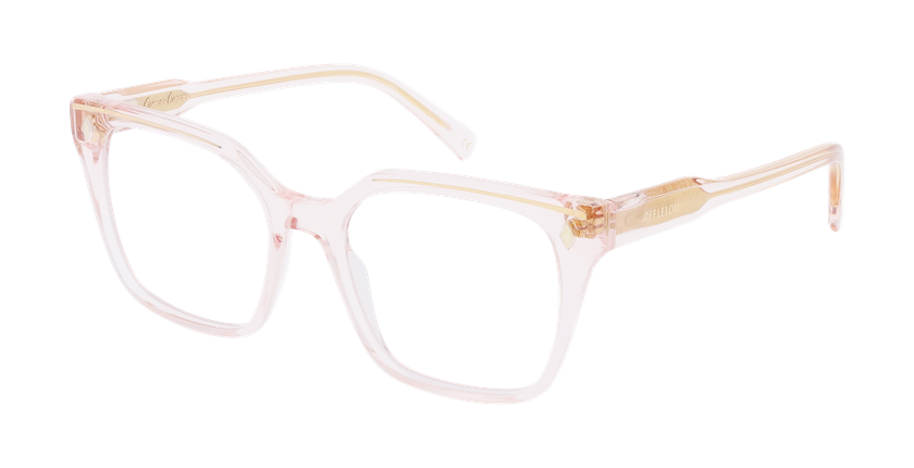 LUNETTES DE VUE femme CARACTERES FIL D'OR EFFRONTEE rose - Vue de face