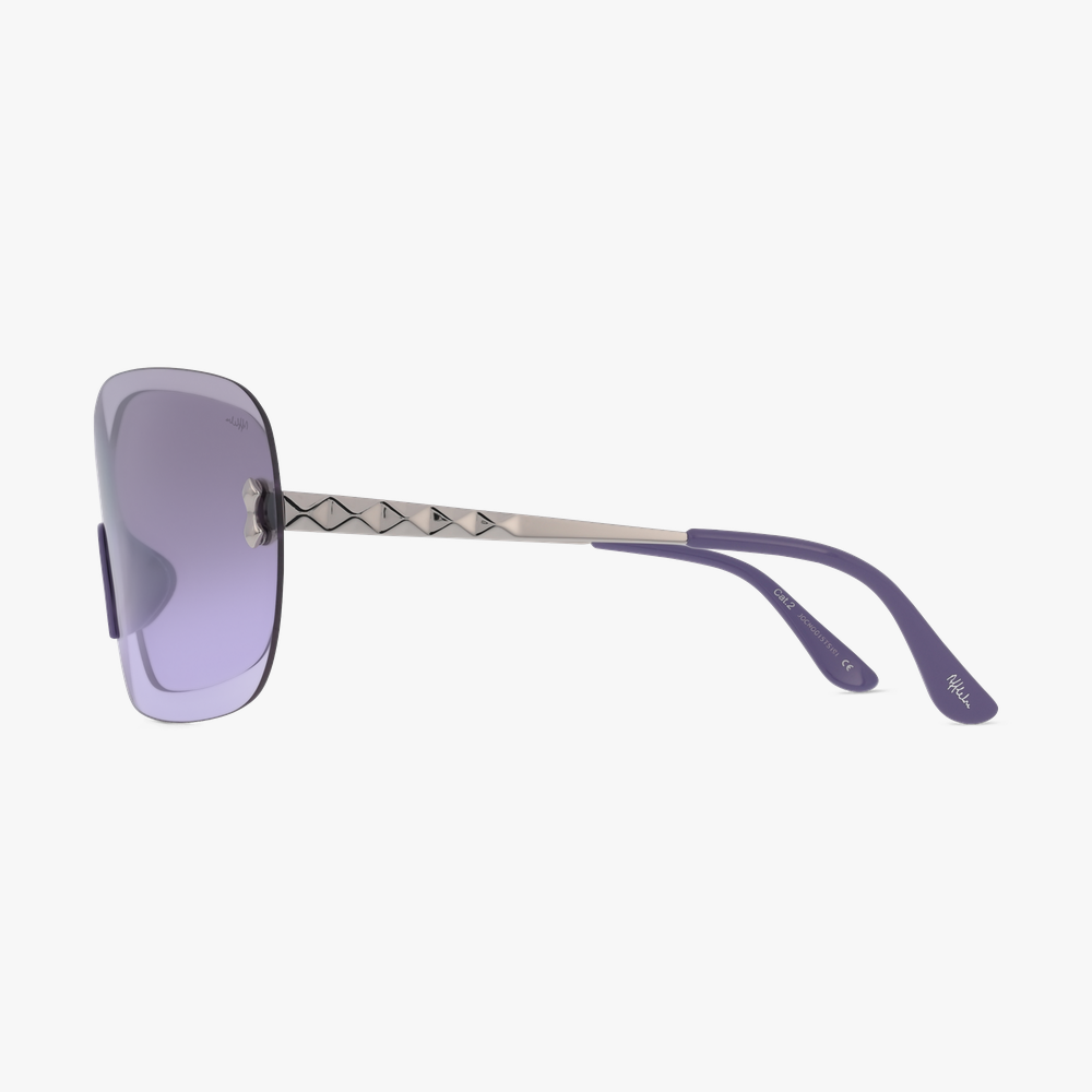LUNETTES DE SOLEIL femme AMBRA argenté - Vue de face