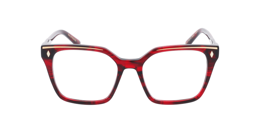 LUNETTES DE VUE femme CARACTERES FIL D'OR EFFRONTEE rouge - Vue de face