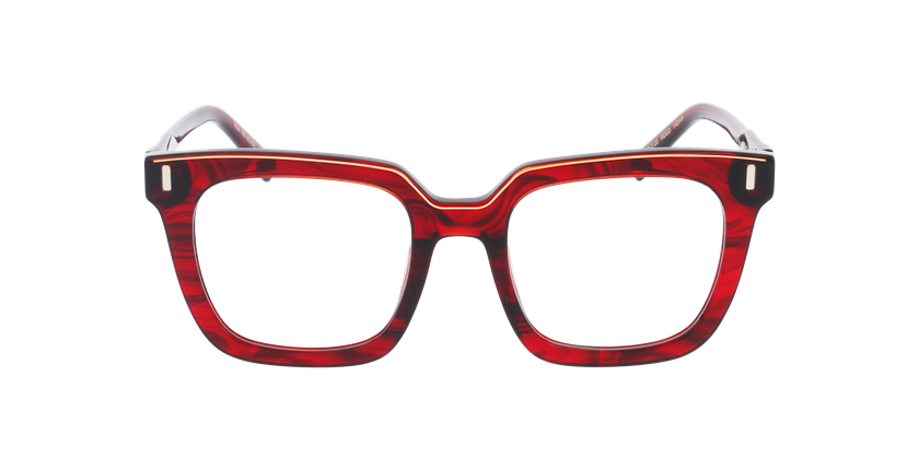 LUNETTES DE VUE femme CARACTERES FIL D'OR REVEUSE rouge - Vue de face