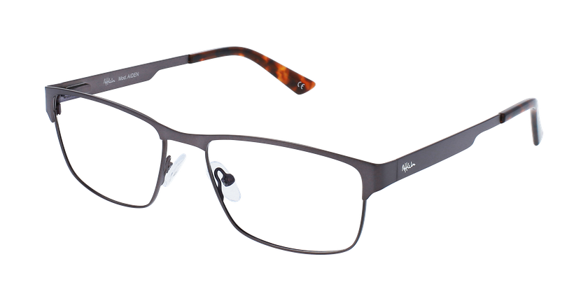 Óculos graduados homem AIDEN GU (TCHIN-TCHIN +1€) preto/cinzento - Vista de frente