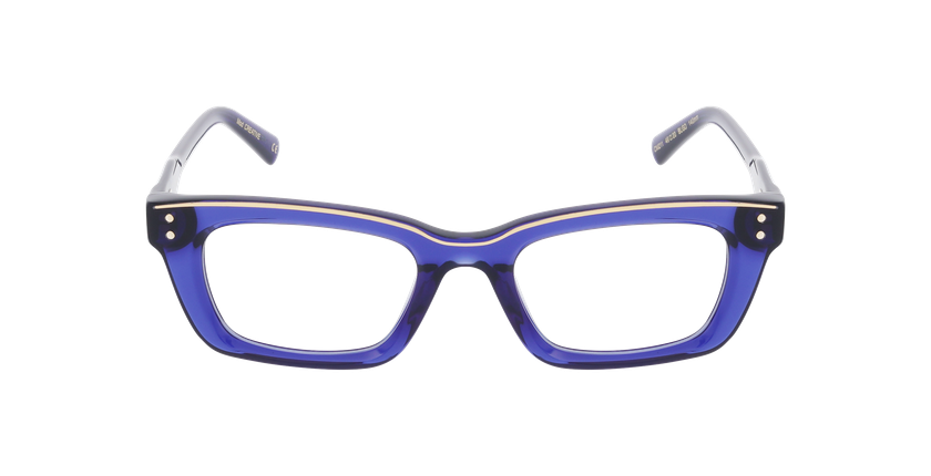 LUNETTES DE VUE femme CARACTERES FIL D'OR CREATIVE bleu - Vue de face