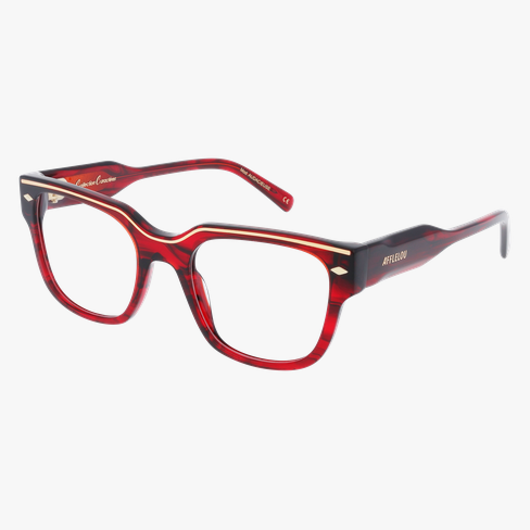 LUNETTES DE VUE femme CARACTERES FIL D'OR AUDACIEUSE rouge