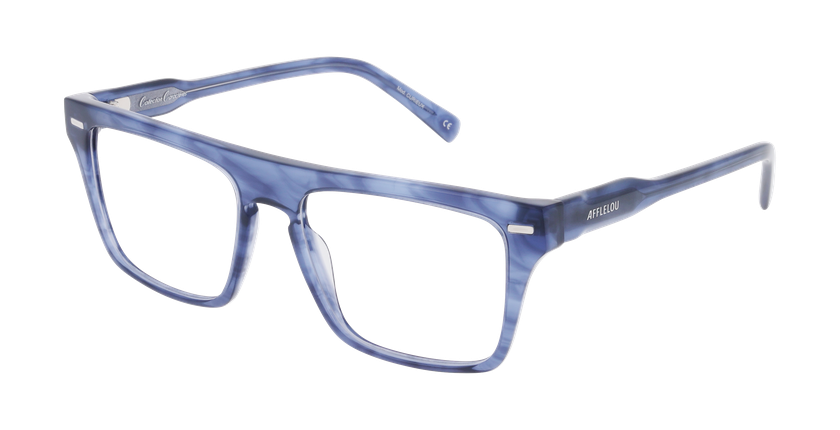 LUNETTES DE VUE homme CARACTÈRES CURIEUX bleu/bleu cristal - Vue de face